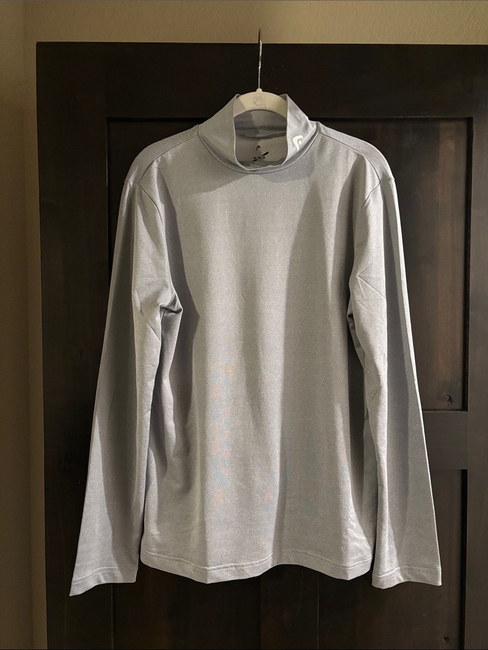 HEAD Mock Neck Long Sleeve Womens Size Medium Gray Base Layer Shirt